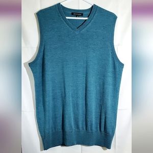 Britches Dark Teal/Blue Merino Wool Blend Sweater Vest - Size X-Large